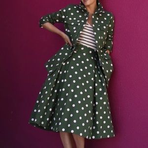 NWT HALOGEN X ATLANTIC-PACIFIC PRINT FULL MIDI SKIRT